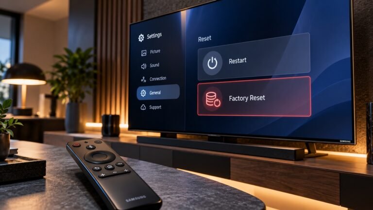 How to reset a Samsung TV reset options compared