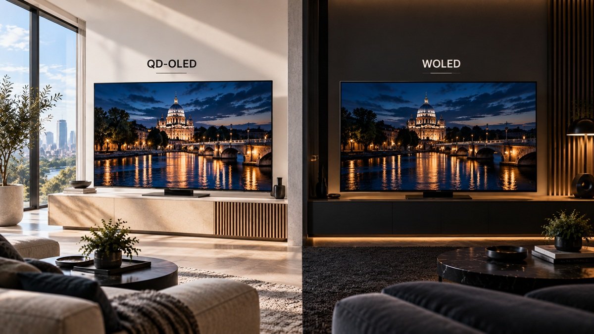QD-OLED vs WOLED TV picture comparison