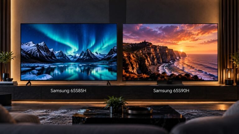 Samsung 65S85H vs 65S90H OLED TVs side by side