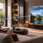 What size TV for living room based on seating distance
