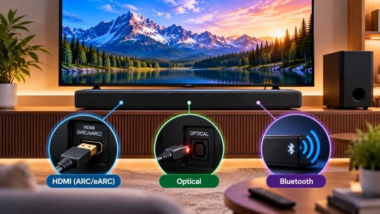 how to connect a soundbar to tv ports and cables
