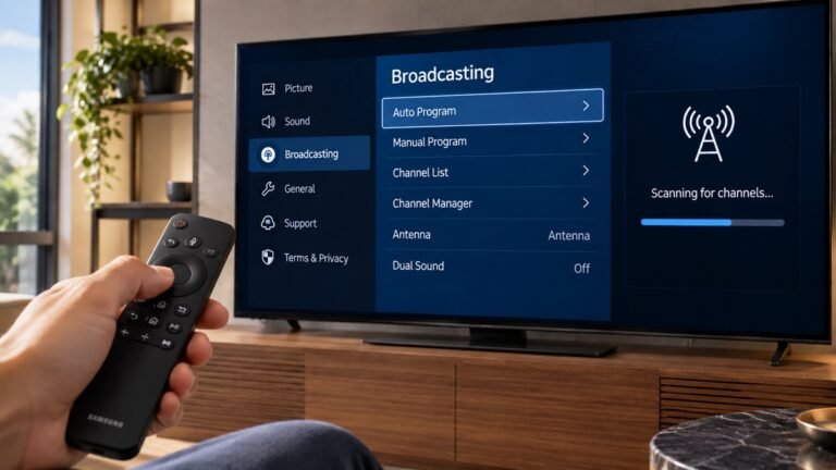 How to Scan Channels on a Samsung TV: Steps and Menus