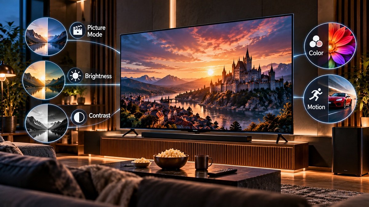 OLED TV settings for movies picture mode menu